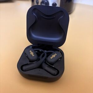 Shokz OpenFit SE T910 Open-Ear Wireless Earbuds Black With Travel Case EUC